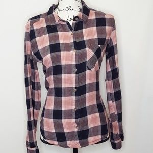Ambiance | Long Sleeve Plaid Shirt | Size L